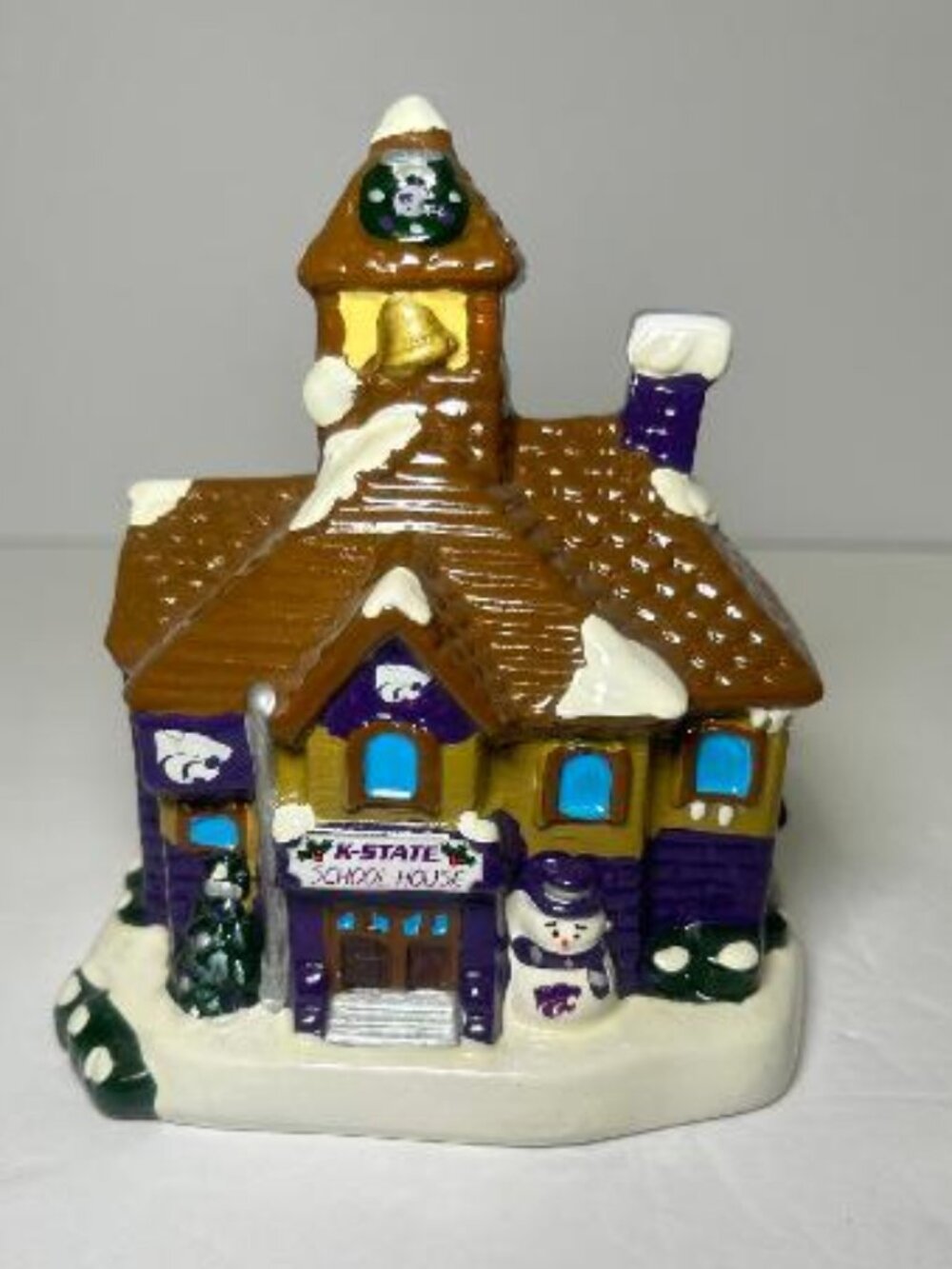 Kansas State K-State Limited Edition Village Collection School House Christmas
